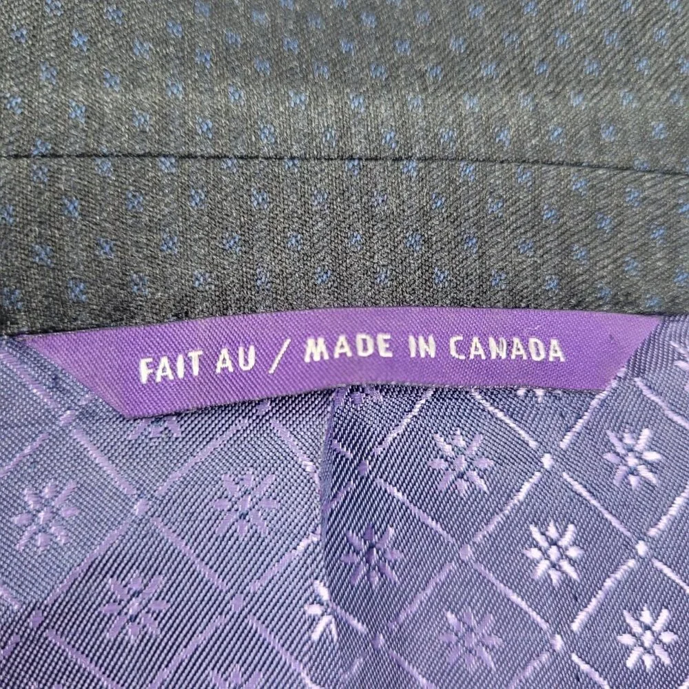 Ted Baker London Endurance Black Blue Wool Jay CT 2 Button Blazer Sport Coat 38R